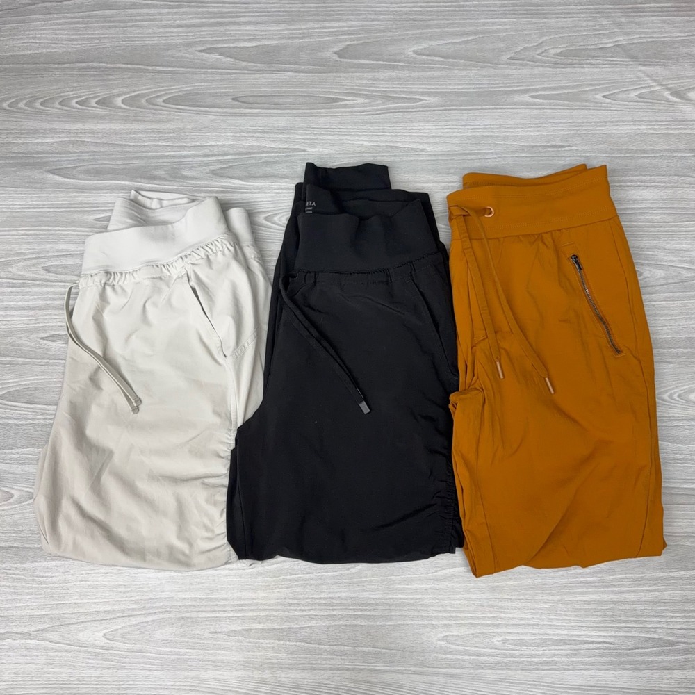 Athleta Jogger Trekkie North Attitude Lined Pants Orange Black‎ Stone 30 Waist